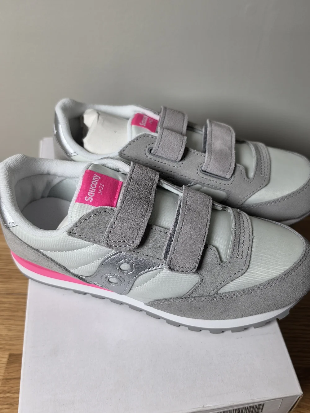 Saucony Jazz Double HL Gray Pink Sneakers Size 4Y / Women’s 5.5